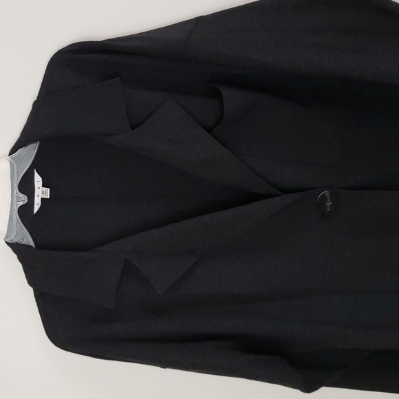 Cabi gray single button midweight jacket, ponte knit Lisbon topper,  medium - Picture 3 of 8